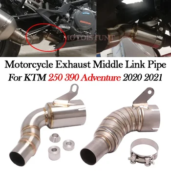 Slip-On Motorcycle Exhaust For KTM 250 390 Adventure Husqvarna 401 2020 2021 Escape Moto Mid Link Pipe Connect Original Muffler