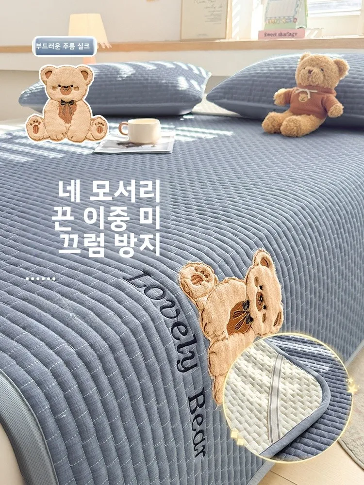 접이식 얇은 매트리스 바닥 시트 1인용 기숙사 침실 임대 특가 구겨진 천 매트리스 패드 이중층