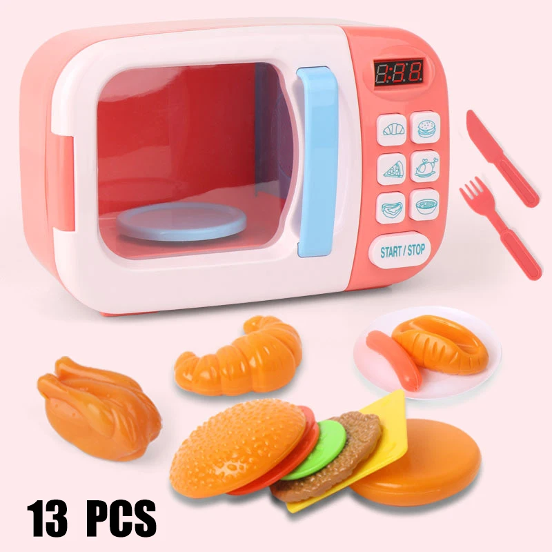 Kid's Kitchen Toys Simulation Microwave Oven Educational Toys Mini Kitchen  Food Pretend Play Cutting Role Playing Girls Toys - Kitchen Toys -  AliExpress