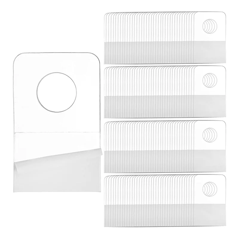 

1000PCS Self Adhesive Hanging Tabs, 1x1-1/2 Inch Round Hole Tag Hooks