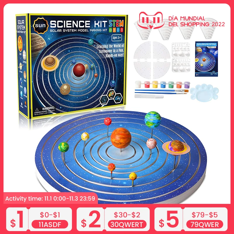 Solar System Model DIY Planet Toys Child Science and Technology