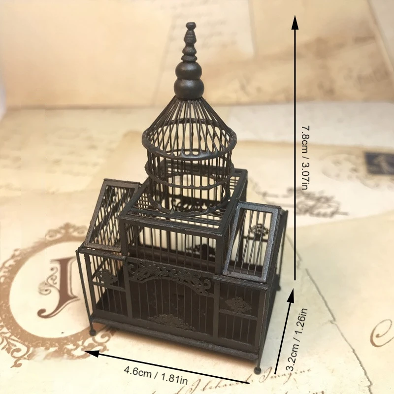 YESTARY-BJD Dollhouse Decorações Em Miniatura, Bird Cage