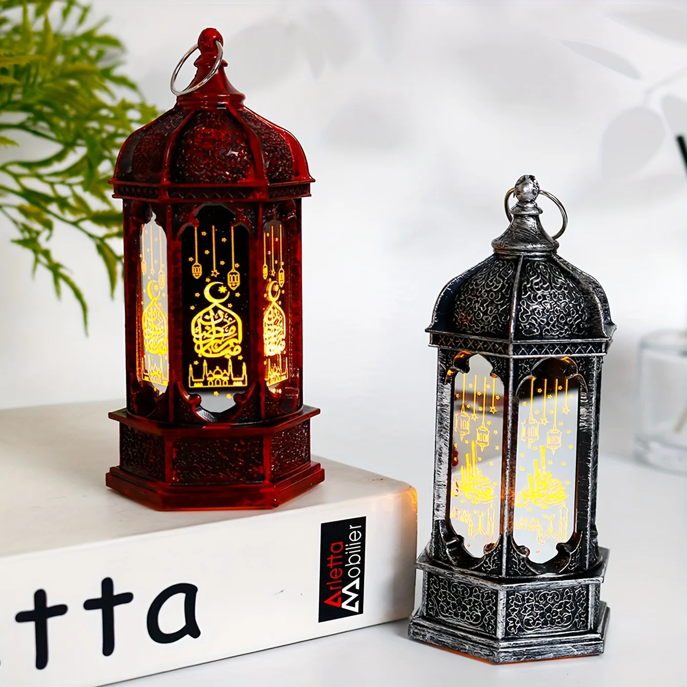 Ramadan Decoration Lantern Light 2024 Islamic Muslim Festival Party LED Lantern Ramadan Kareem Decorations For Home Accessories