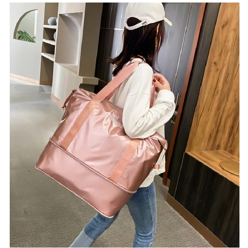 Large Capacity Travel Bag Portable Dry and Wet Separation Sports Handbag New Casual Fashion Shoulder Bags for Women Yoga Fitness