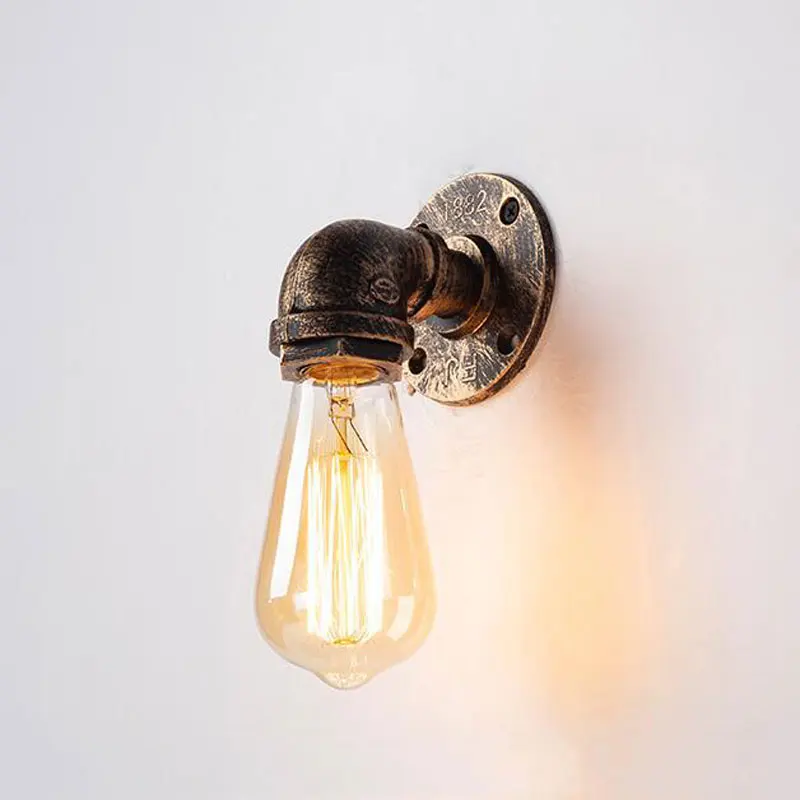 American Retro Loft Light Creative Bar Cafe Restaurant Wall Lamp Aisle Wall Decoration Iron Pipe Industrial Lamp
