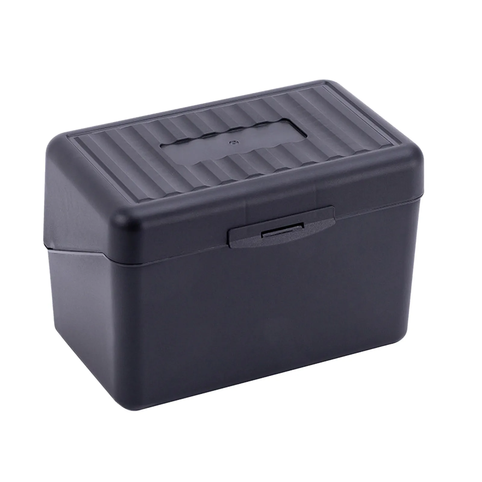 Black Storage Box Plastic with Hinged Lid Crafts Storage Organiser Medicine  Box