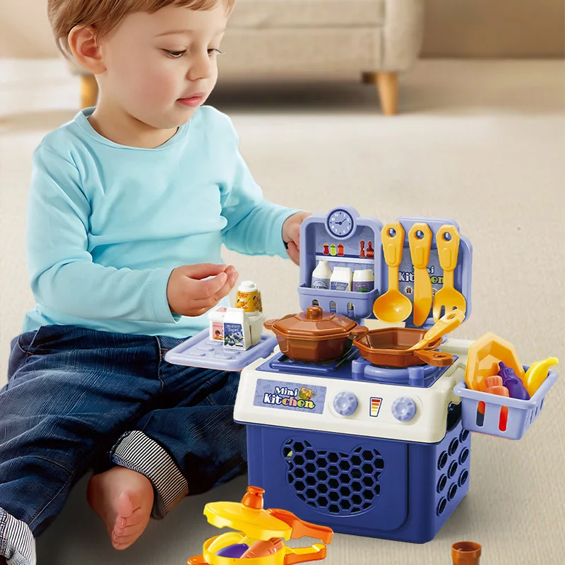 Children's simulation kitchen, real cooking toys, house games, early childhood education toys, gifts for boys and girls