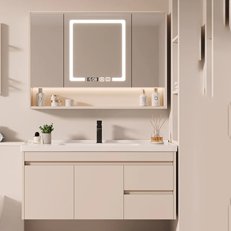 

Modern Luxury Washbasin Bathroom Cabinet Space Saver White Tall Bathroom Cabinet Organizer Wooden Armoire De Rangement Furniture