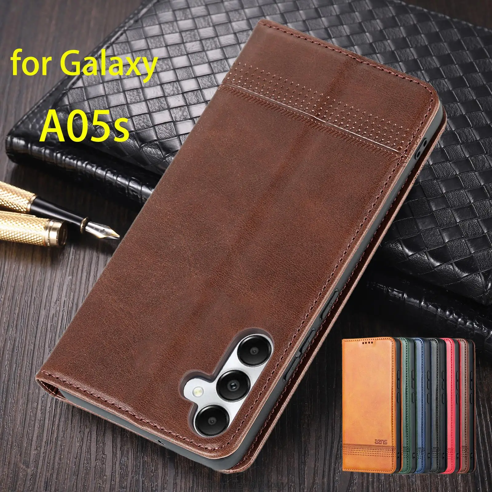 

Роскошный Магнитный кожаный чехол-книжка для Samsung Galaxy A05s