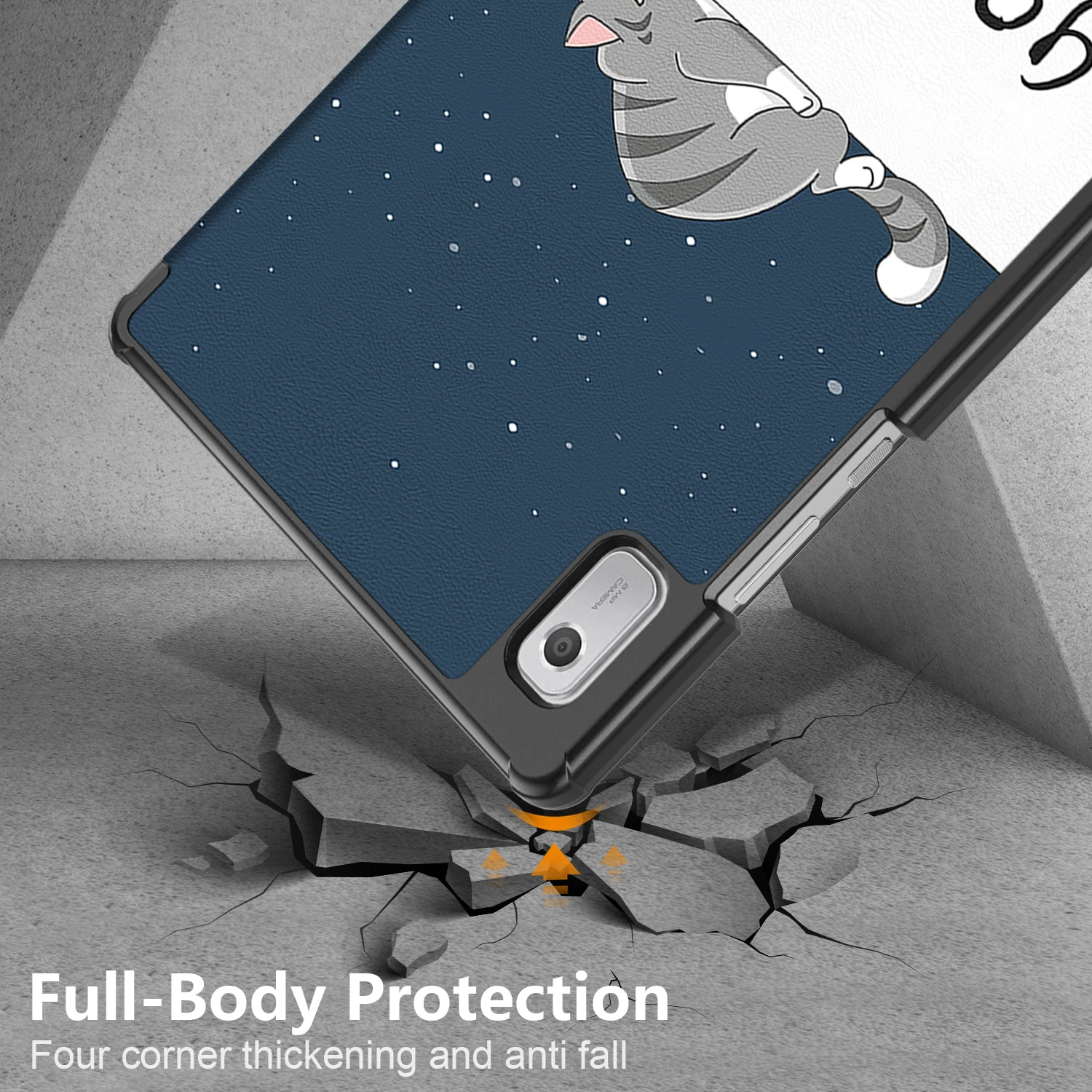 Til Lenovo Tab M9 TB-310FU 9 tommer 2023 etui PU læder Tri-folde stativ Magnetisk Flip Stand Cover til Lenovo Tab M9 tablet_voghion.com