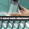 High Pressure Shower Head Turbo Replete for Shower 5 Molds Knobs Saving Shower Head Bathroom Accessories 1