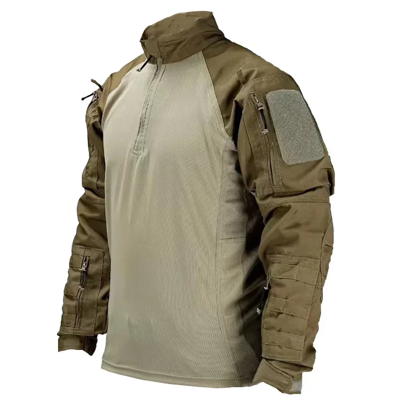 Men Outdoor Uniform Combat Shirt Tactical Shirt Long Sleeve Paintball Camping Hunting clothes Wear Resistant Tops 4