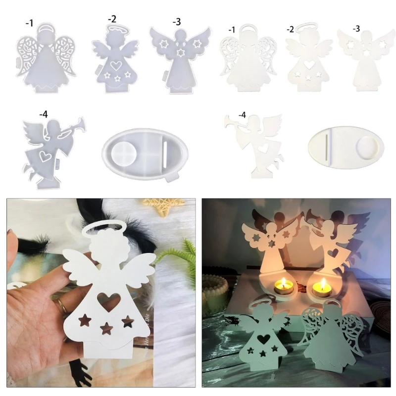 

Силиконовые формы ручной работы DIY, форма для подсвечника, формы для подсвечников в форме ангела