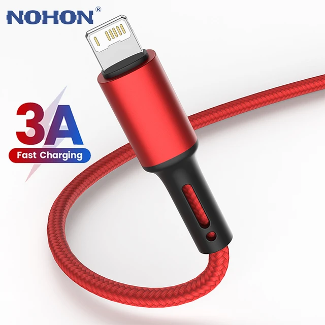 Câble USB pour iPhone 13 12 11 Pro Max Xs X 6 6s 7 8 Plus SE 2 ipad 3A câble  de charge rapide pour iPhone chargeur USB ligne de données 2m 3m -  AliExpress