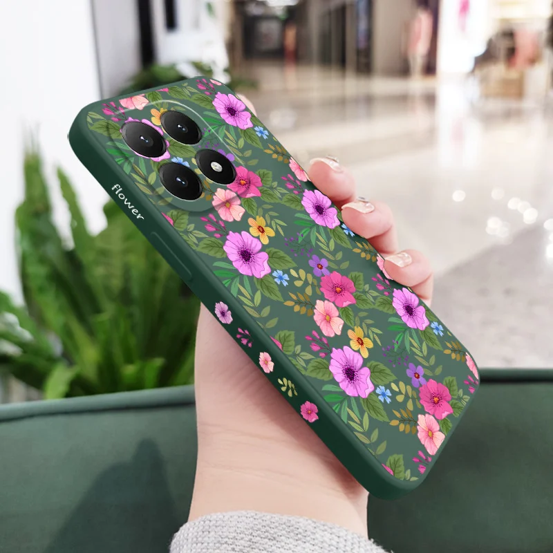 Spring Pattern Silicone Phone Case Cover