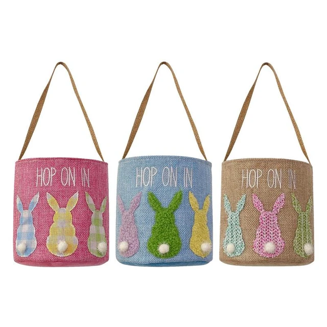 Easter Themed Candy Bags Baskets Non-woven Fabric Handbag Portable