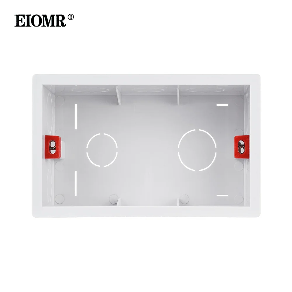 EIOMR 고강도 벽 장착 상자 내부 카세트 흰색 백 박스 카세트, 118mm * 72mm 표준 벽 스위치 및 소켓 용