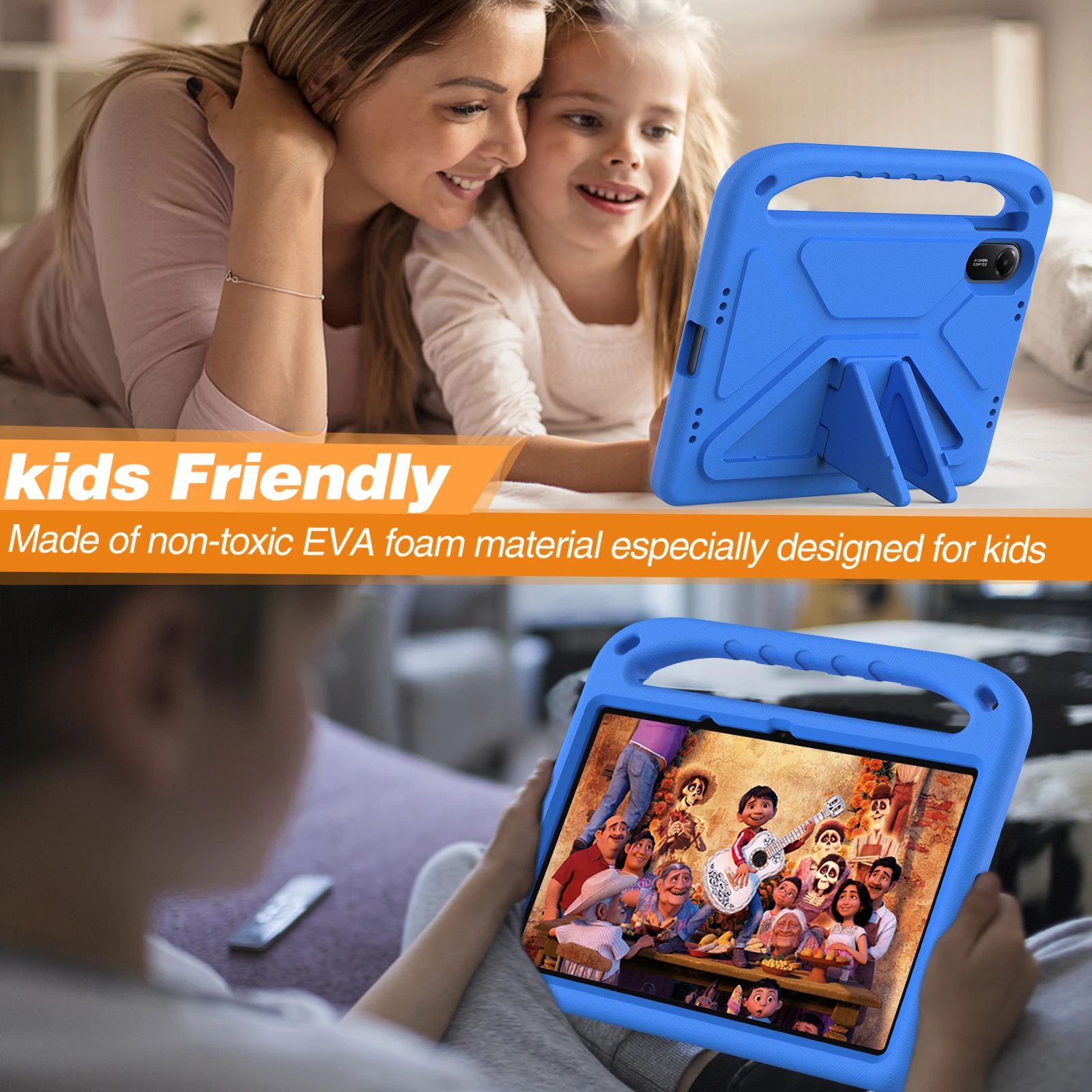 Kids Safe EVA Stand Case with Handle and Kickstand