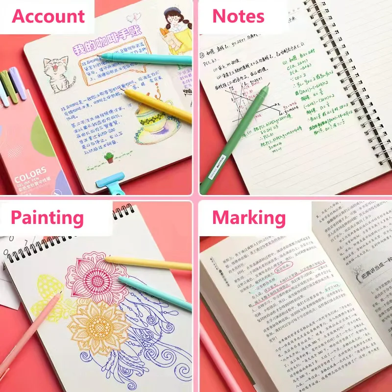 Color Ink Gel Pen Set 0.5mm Refill Smooth Ink Writing Durable Signing 5 Colors Vintage Macarons Pens Gift gel pens color pen set colored pens