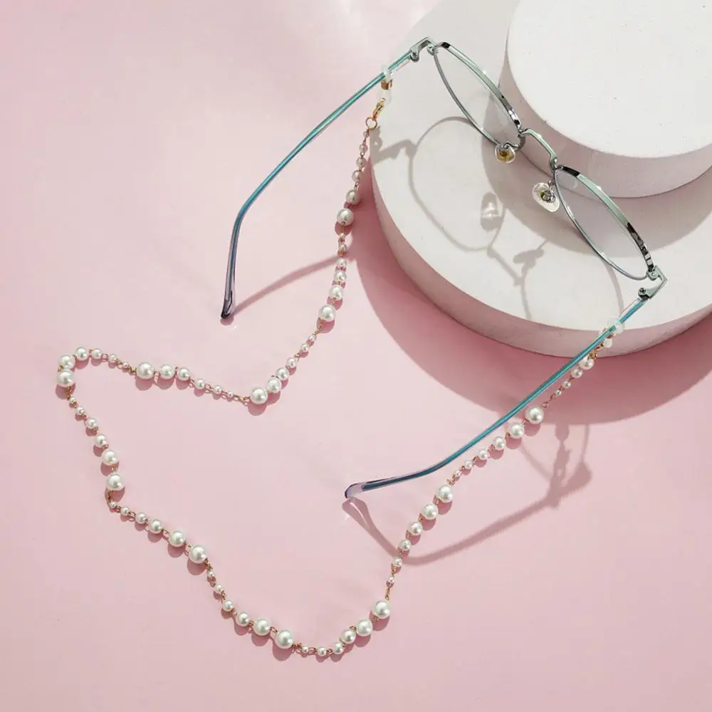 Description Picture 5 of item2~10PCS Pearl Mask Strap Beaded Glasses Chains Women Face Mask Lanyard Anti Slip Women's Neck Chain For Eyeglass Sunglasses