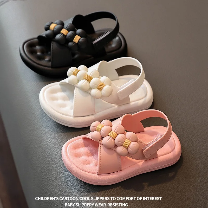 New Girl Sandals Toddler Sandals Summer Fashion Kids Baby Girls Big Pearl Princess for Little Big Girl's Shoes 2-9 Years