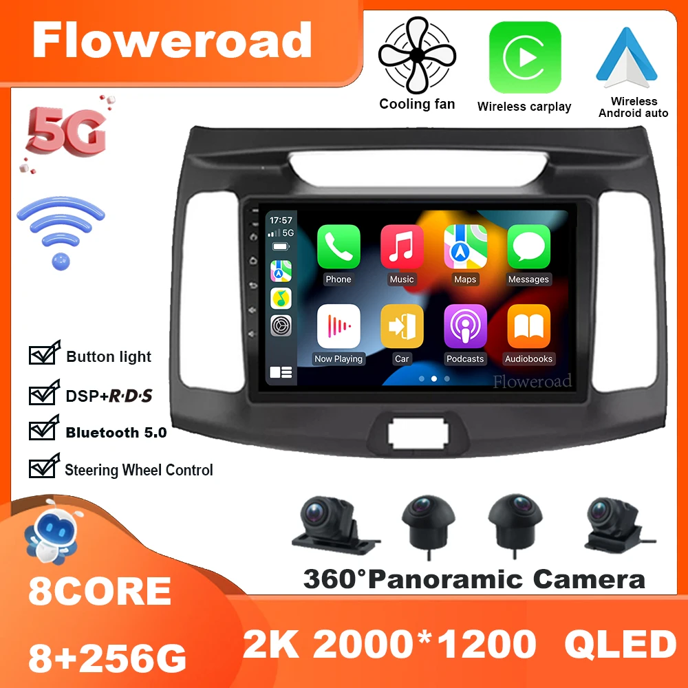 

Android13 Автомагнитола Multimedi видеоплеер Навигация стерео для Hyundai Celesta 2011-2016 Carplay авто 5GWiFi BT5.0 DSP GPS