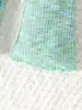 St. Patrick's Day Girls' Short sleeved Bell bottom Pants Set Beaded Embroidered Clover Clover Short sleeved Pants Two piece Set 6
