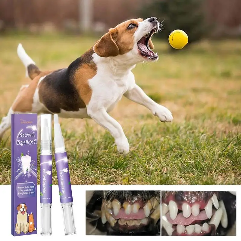 Pet Oral Cleanser Spray Pet Oral Repair Gel Tooth Repair Teeth Brushing Cleaner Natural Dogs Cats Toothpaste Gel Kitten puppy Breath Freshener supplies