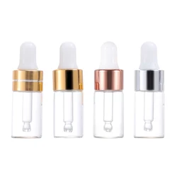 Glass Dropper Bottles 1ml 2ml 3ml 5ml Essential Oil Aromatherapy Bottle Transparent Sample Vial Empty Mini Cosmetic Containers