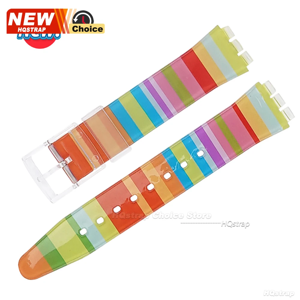 Vibrant Rainbow Silicone Watch Strap - Premium Replacement Wristband