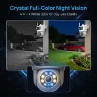 Caméra de sécurité WiFi ARCCTV 4MP, enregistrement 24h/24 et 7j/7, suivi automatique des personnes, vision nocturne couleur extérieure, caméra de surveillance, audio bidirectionnel 6
