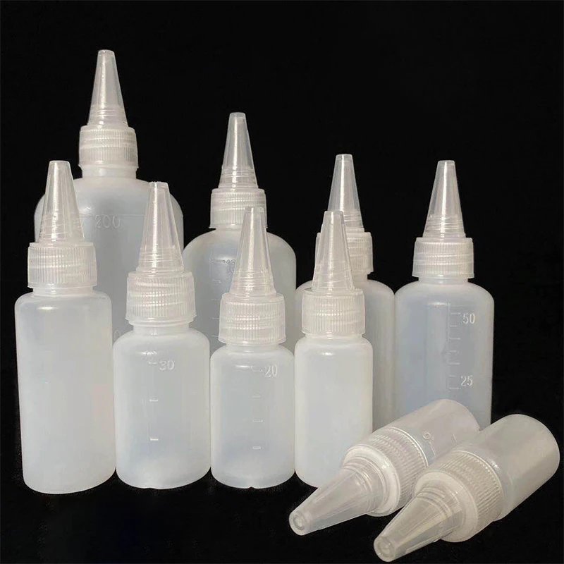 50pcs Dropper Bottles Squeezable Glue Bottle with Scale Plastic Empty Container for Paint Ink Oil 10ml 30ml 50ml 60ml 100ml 1 50 scale plastic model figure engineering worker 3 9cm 1 5 inch 6 pcs