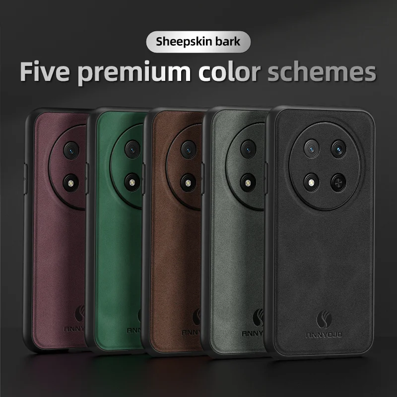 Luxury Leather Back Cover with Magnetic Holder
