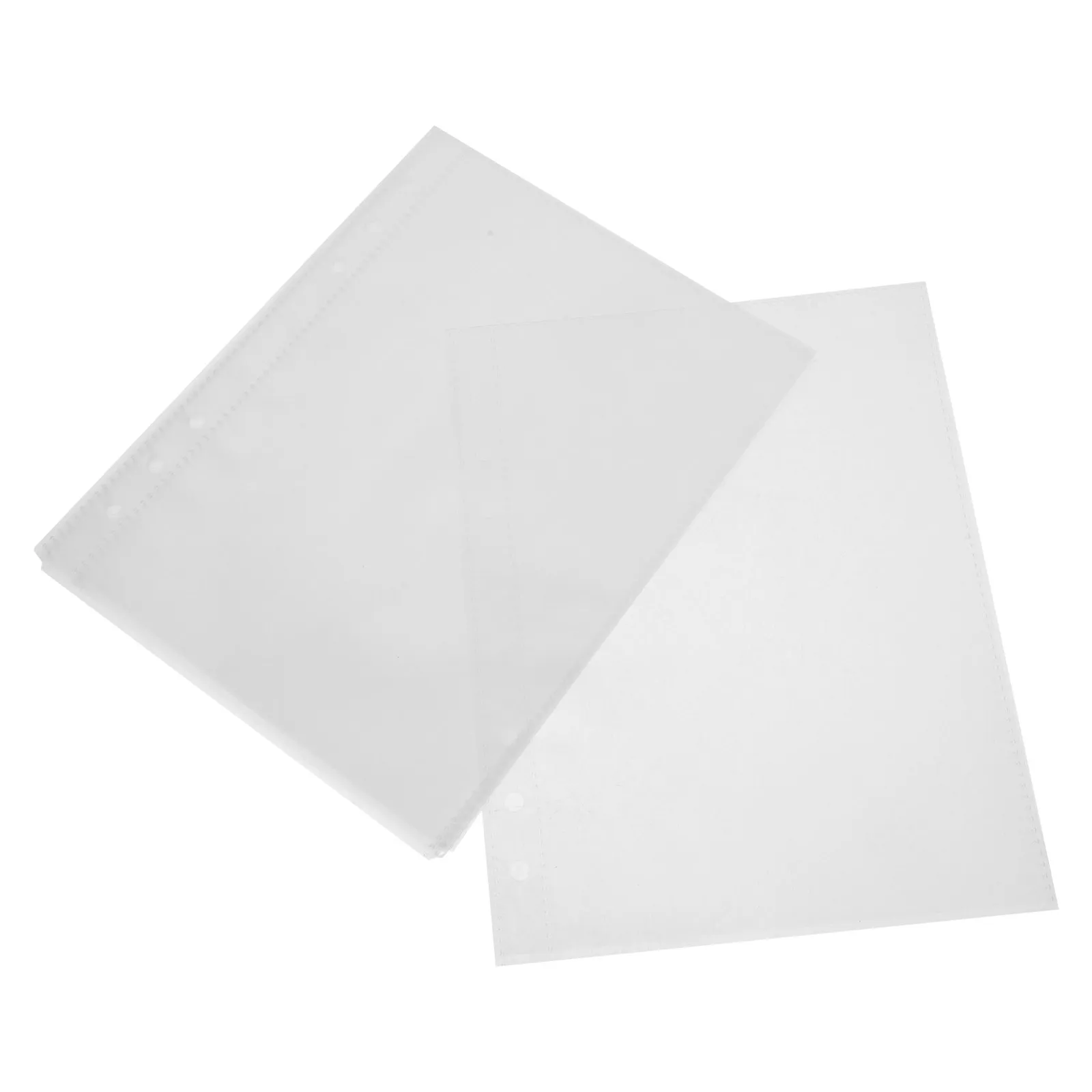 50개 A5 투명 바인더 포켓 삽입용 클리어 PP 시트 프로텍터 6링 포토카드, 레시피 용지, 현금 봉투, 앨범용