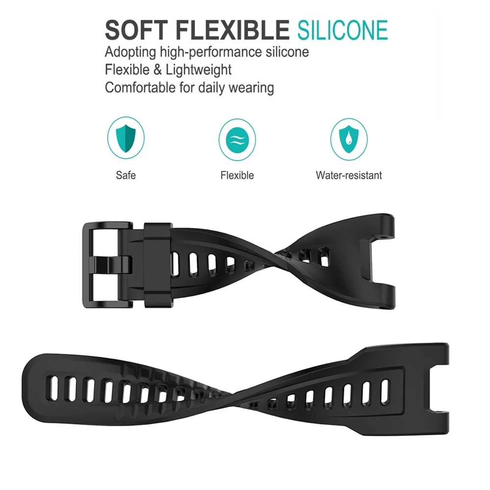 Silicone Watchband Replacement Strap with Tool Accessory
