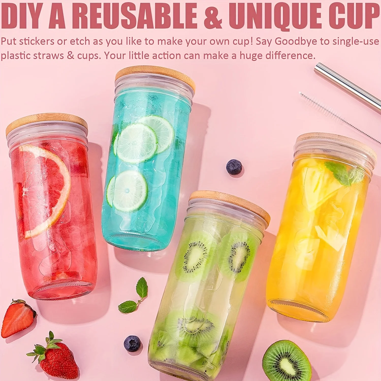 DIY Mason Jar Travel Cups