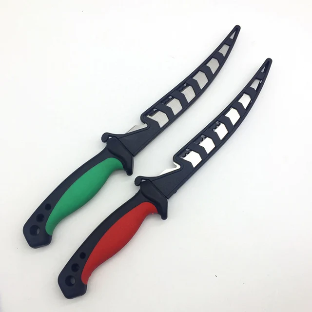 Multifunctional Stainless Steel Fishing Knife Rubber Hand Handle