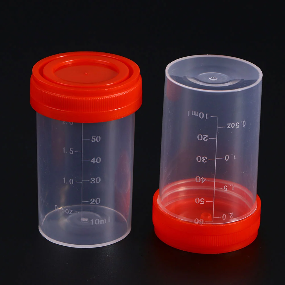 

25 Pcs Container Sampling Cup Urine Miss Specimen Collection Cups Plastic Sample Containers with Lids