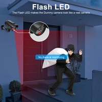 Simulation caméra solaire fausse caméra extérieure CCTV Surveillance Simulation fausse caméra étanche et sûre maison clignotant lumière LED 4