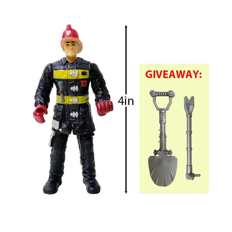 子供のための消防士消防士のアクションフィギュア、ワーカー