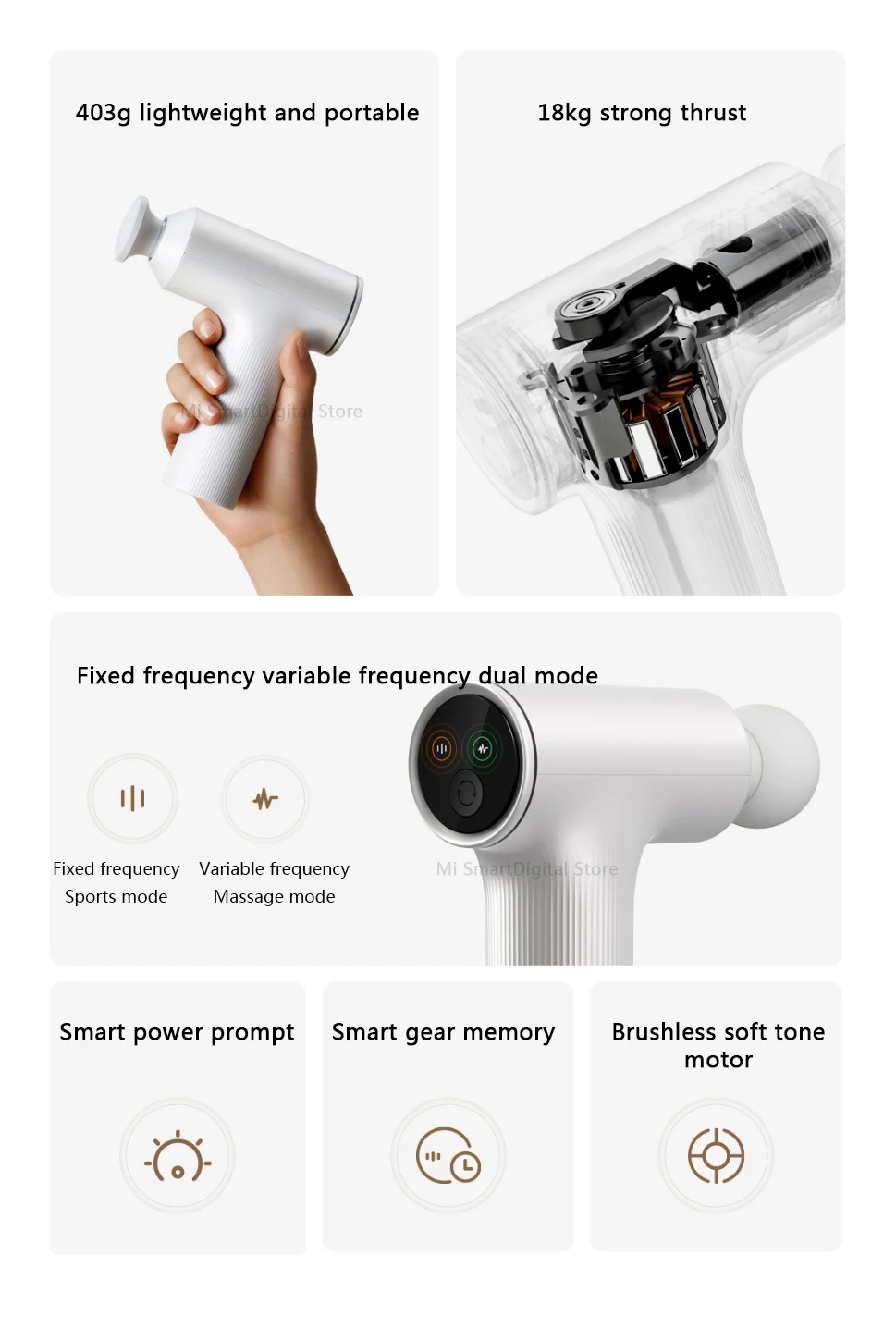 Xiaomi-Mijiaミニスポーツボディマッサージガン,2マッスル