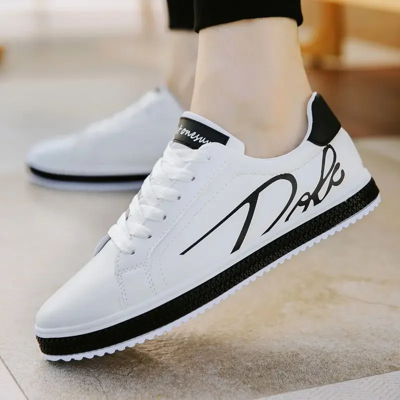 Leather Shoes Sneakers Men Casual Shoes Breathable Non-Slip Male Sneakers Comfortable Footwear Men's Vulcanized Shoes