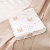 Cotton Tetra Cotton Muslin Blankets For Babies Animal Print For Newborn Things Nap Throw Towel Bath Cute Blanket Bedding 2