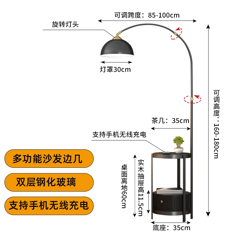 

TLL Sofa Side Table Corner Living Room Decoration Light Luxury Cabinet next to Creative Coffee round