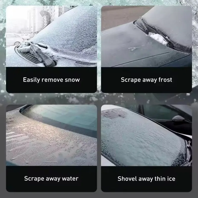 Multifunctional Snow Brush and Defrosting Tool for Car Windows