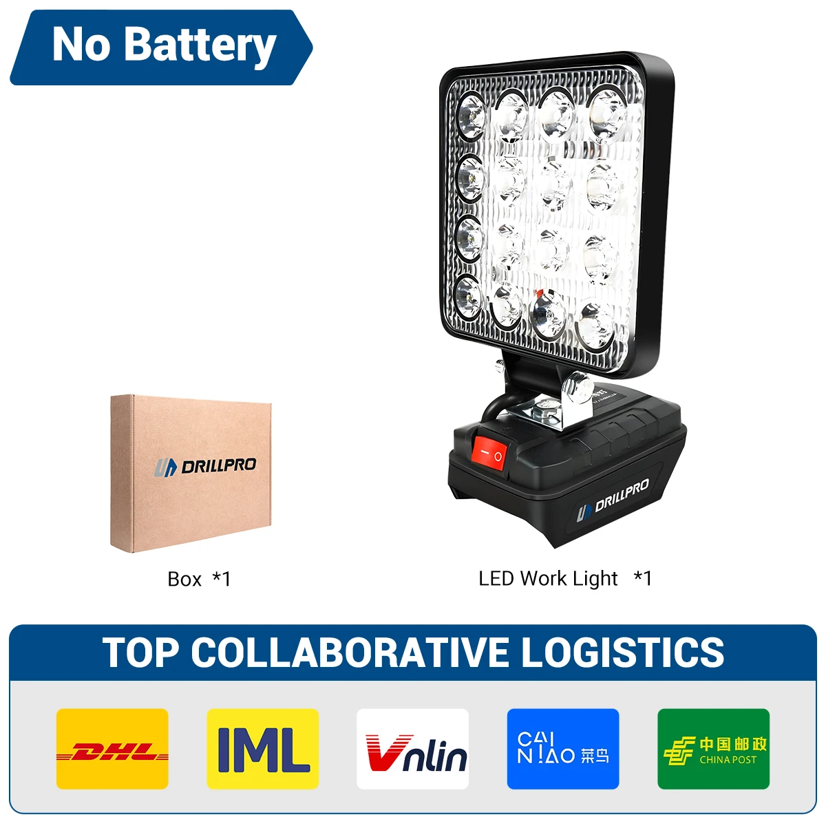 4In LED Work Light Portable Camping Flashlight Outdoor Lighting Spotlight For Makita 18V Battery Emergency Tool