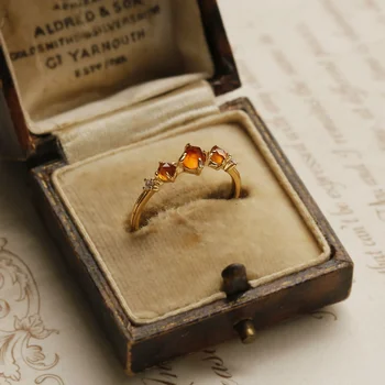 VintageRing for Women Gold Plated Stackable Ring Delicate Adjustable Jewelry Gift