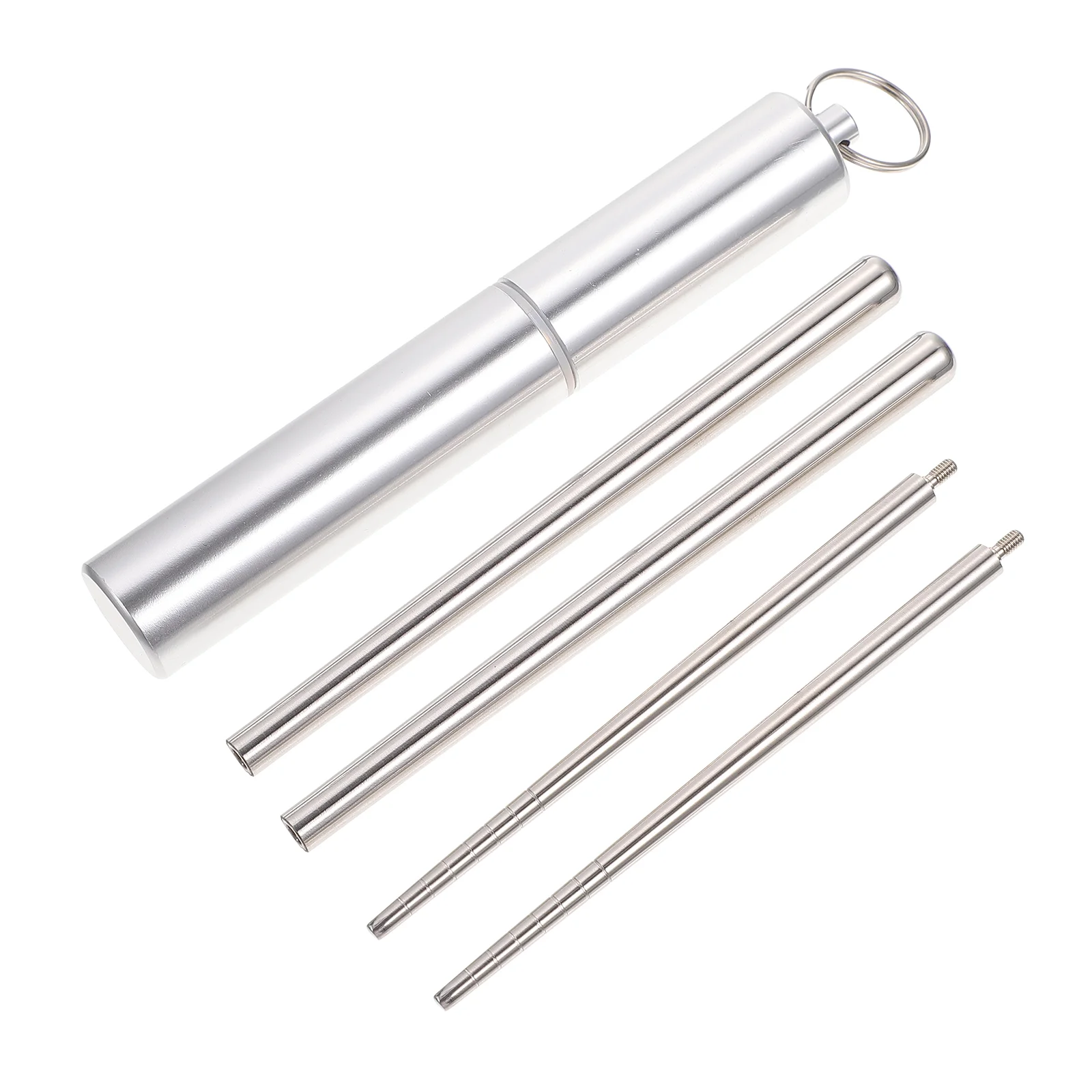 

Portable Stainless Steel Cutlery Set Durable Cutlery Chopsticks Spoon With Storage Case Outdoor Picnic Camping Tools