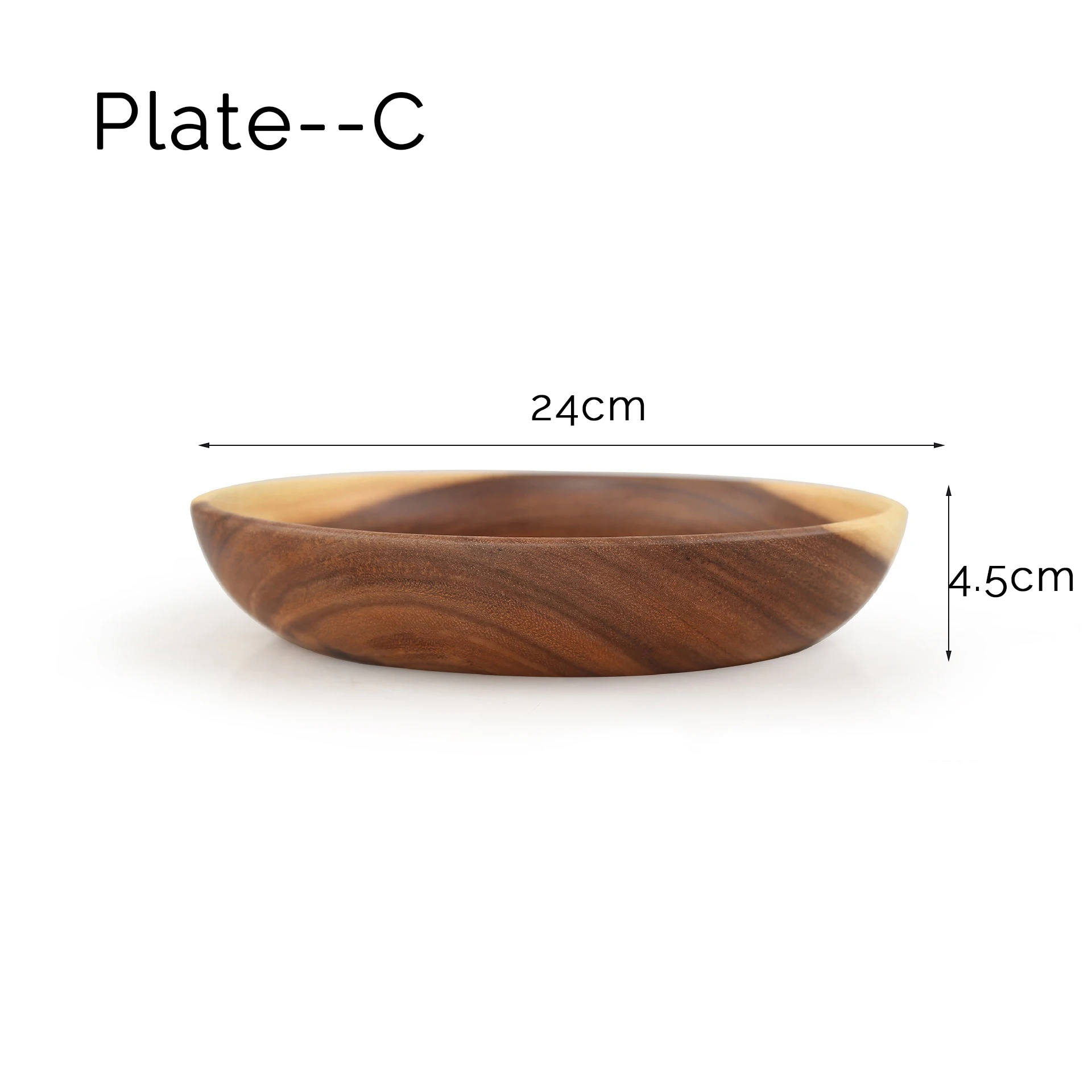 وعاء سلطة الفاكهة الخشبي، وعاء الأرز على الطراز ال...