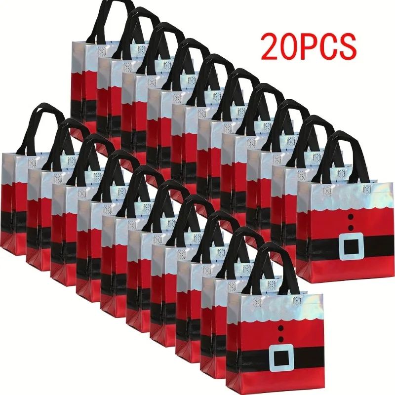 20pcs Christmas Gift Packaging Bags with Handle Durable Polyester Non Woven Reusable Ba... - SKU CGBP1946 - UGI Packaging